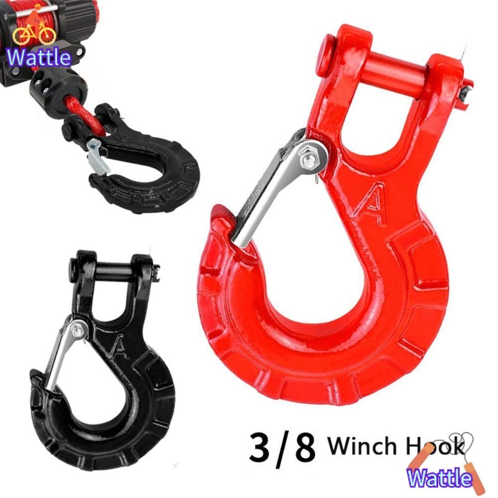 WATTLE Winch Hook,เครื่องมือบํารุงรักษารถยนต์รถพ่วงHookรถแทรกเตอร์Hitch,ลากจูงรถกู้ภัยตะขอเหล็กคาร์บอนรถยนต์และรถจักรยานยนต์