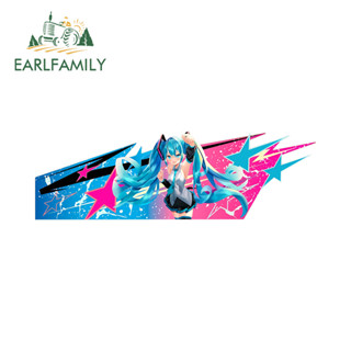 EARLFAMILY Miku Slap สติกเกอร์รถรถจักรยานยนต์ที่น่าสนใจตู้เย…