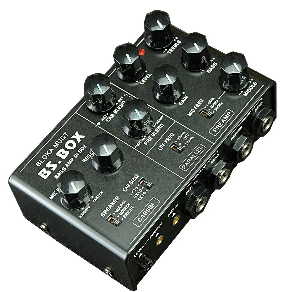[NEW] Leeky Bs.box Bass ตัวย่อสถานีเบส,preamp / Cab Simulator Bass Pedal, Eq และ Di กล่องเหยียบ