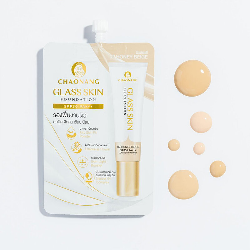 Chaonang Glass Skin Foundation SPF30 PA+++ 5g เจ้านาง รองพื้นงานผิว. รูปที่ 4