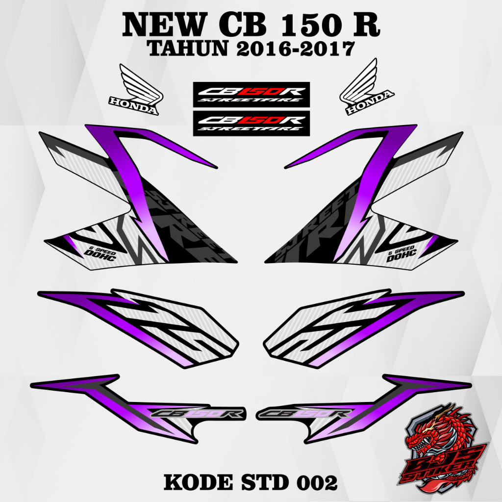 ใหม่ cb 150 r v2 สติ๊กเกอร์ - รายชื่อแถบสติ๊กเกอร์ variation ใหม่ CB 150 R CB 150R CODE STD 002