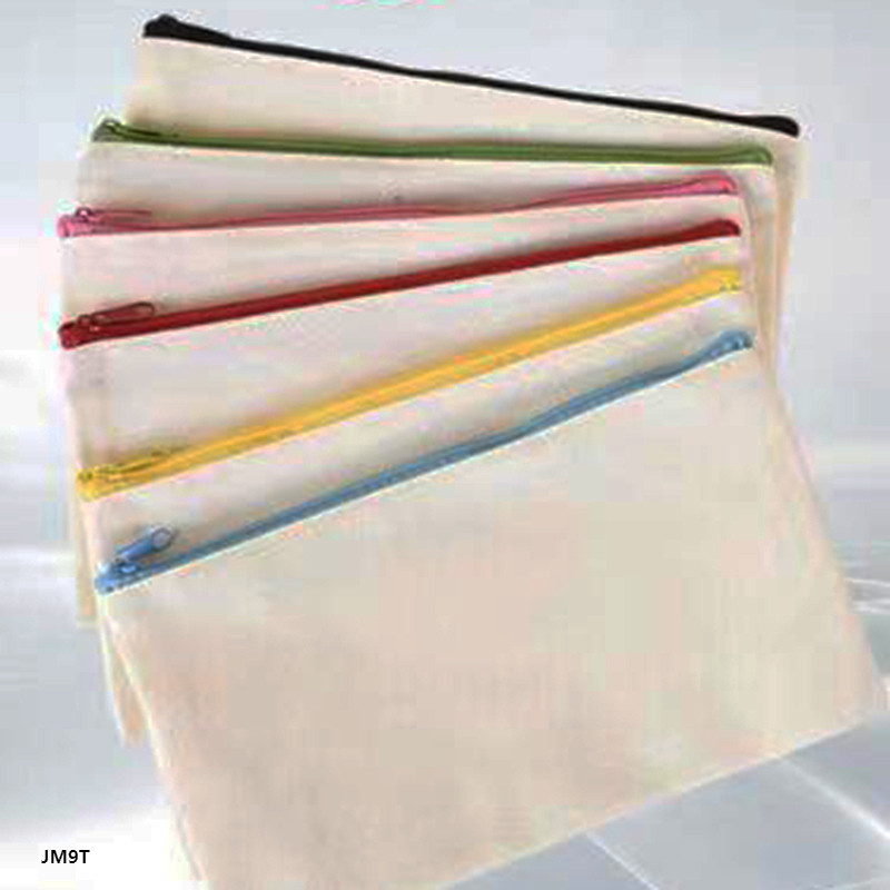 JM9T-1PC Womens Cosmetic Organizer Ladies Zipper Pen Canvas Bag Simple And สะดวก Make-up Bag