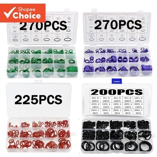 Nitrile O-Ring Gasket Set with 200 Assorted Rubber Sealing Rings for Watches