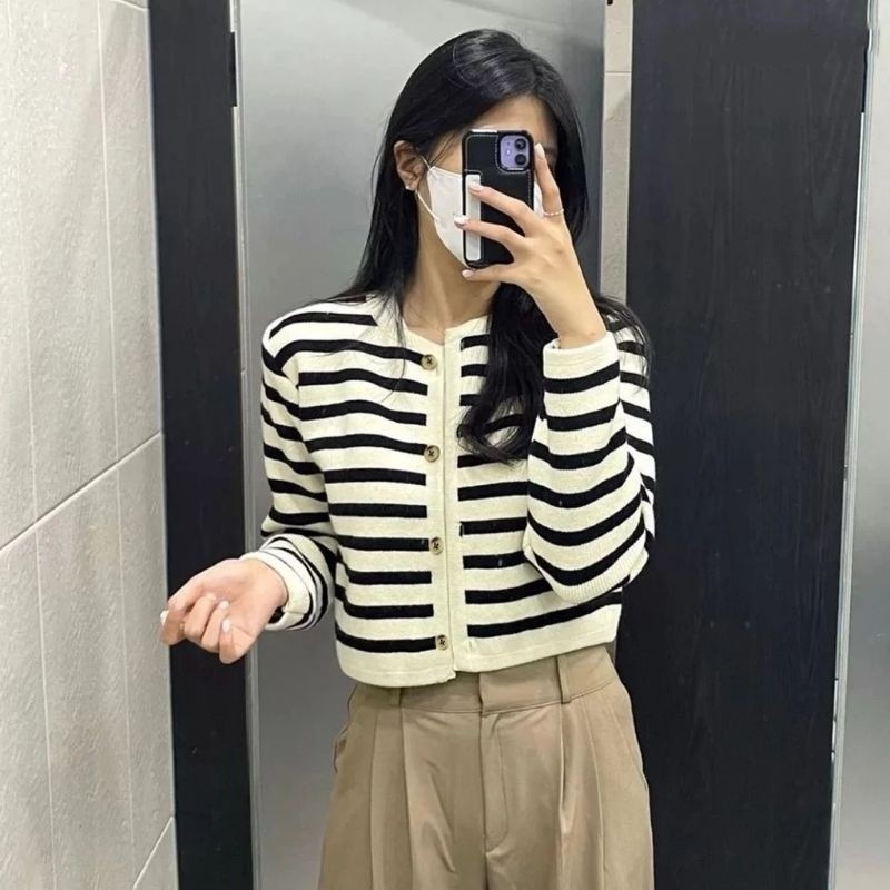 Moura Stripe CARDIGAN / Outer Korean CARDIGAN