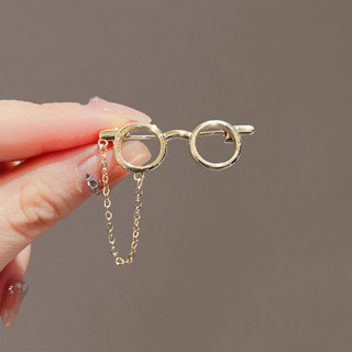 การ์ตูนน่ารักแว่นตา Anti-glare เข็มกลัด High-End Niche Simpl…