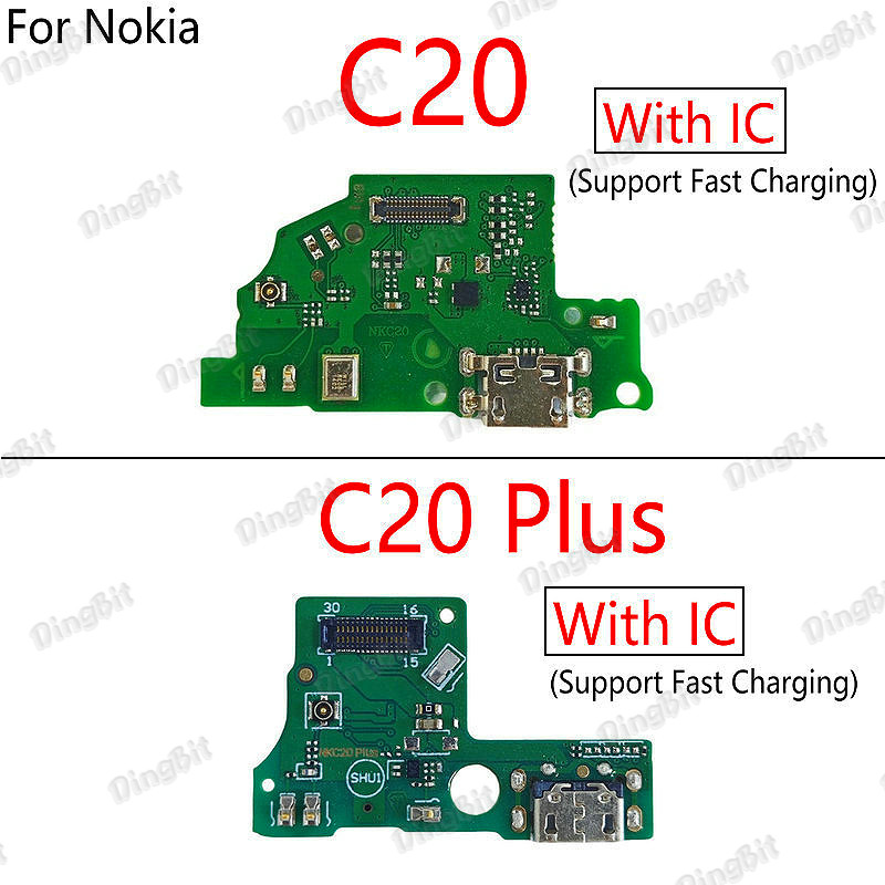 Micro Usb ชาร์จพอร์ต Dock Board flex พร้อมไมโครโฟนอะไหล่สําหรับ Nokia C20 Plus C20plus