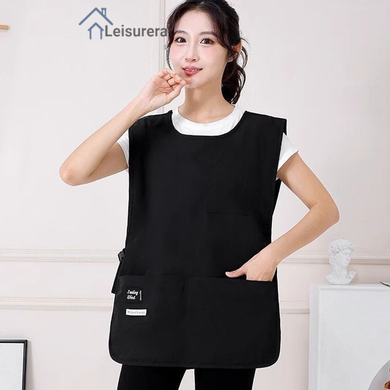 La เสื้อกั๊กกันเปื้อนในครัวแฟชั่นสำหรับทำงานแบบยูนิเซ็กซ์ ลำลอง กันน้ำ