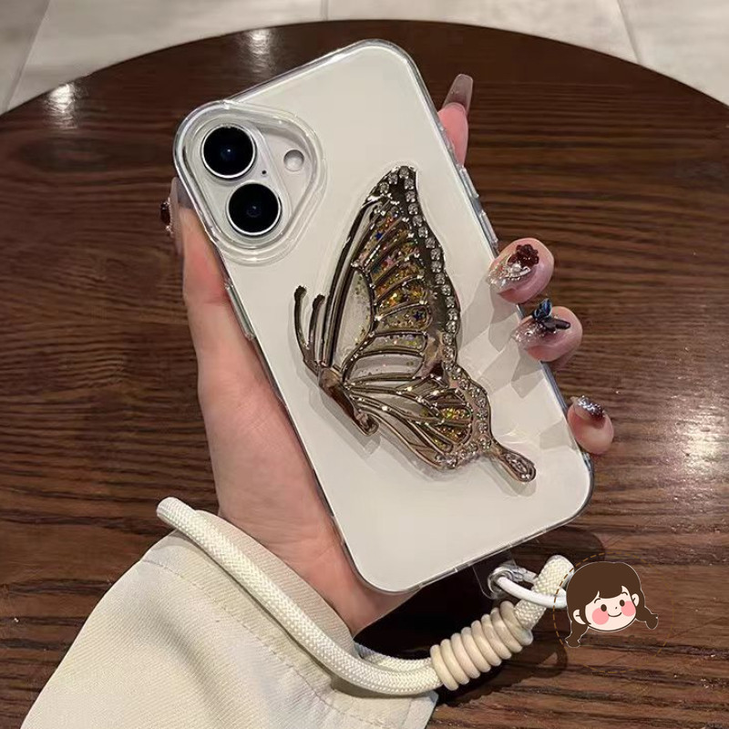 ใหม่ผีเสื้อ Quicksand ขาตั้งเคสโทรศัพท์สําหรับ OPPO ค้นหา X8 Pro X7 F27 F21 Pro Plus A3 A3i A2 A1 Pr