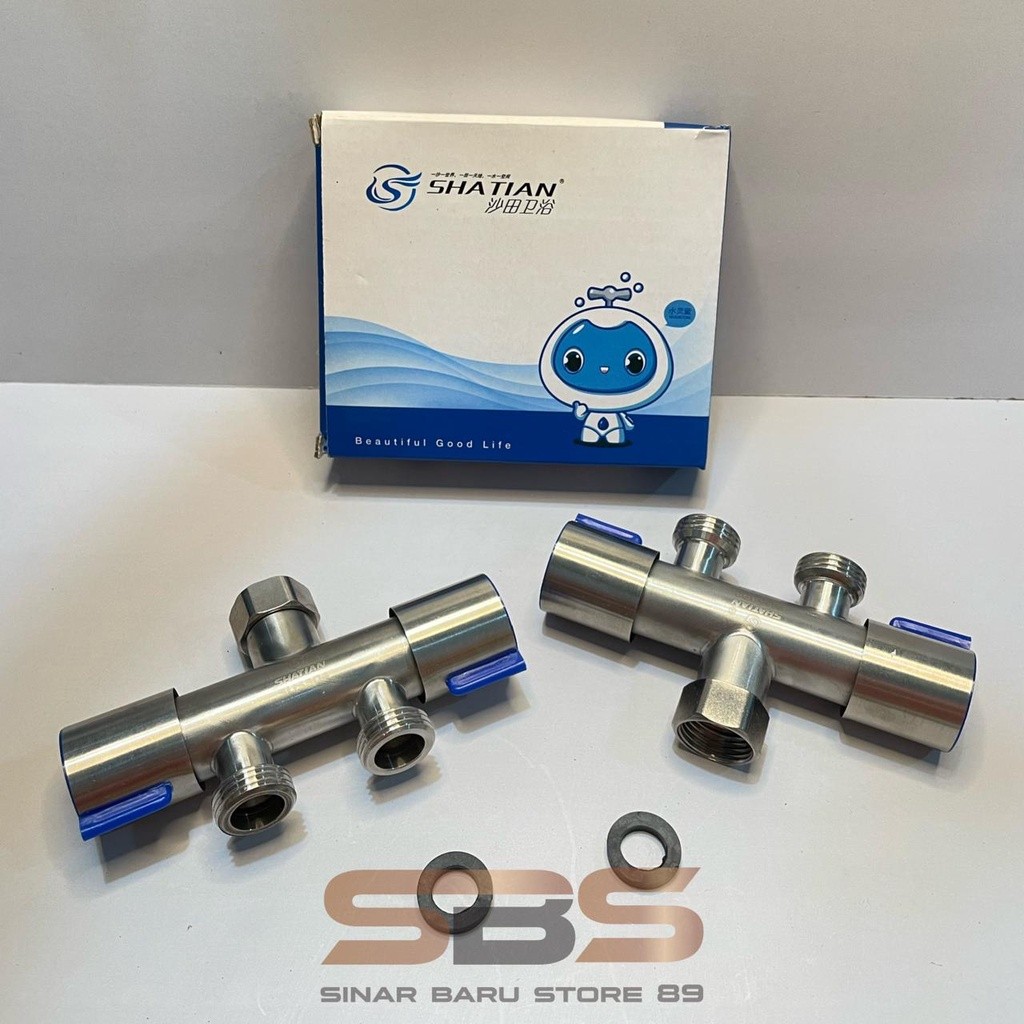 Double Stop 2 On Off ก๊อกน้ําฝักบัวสแตนเลส