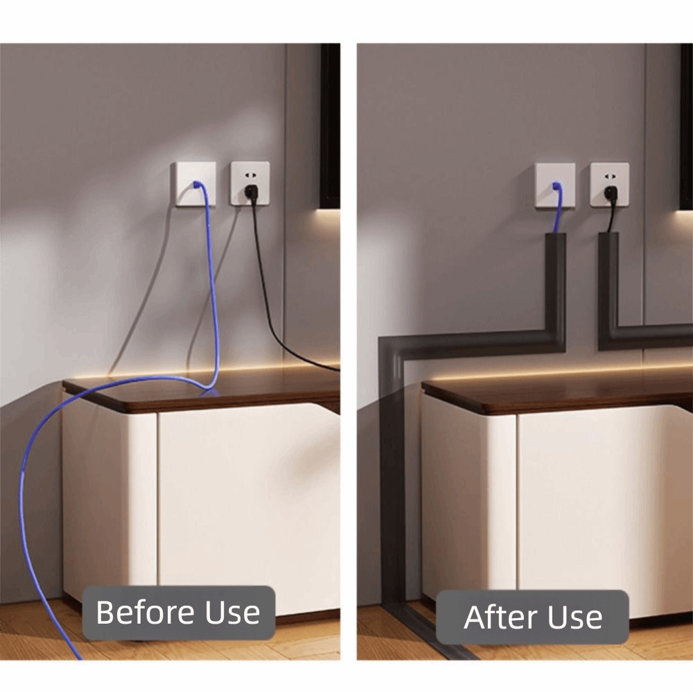 ฝาครอบสายไฟ BLACKON, ฝาครอบสายไฟ PVC แบบนุ่ม, ฝาครอบสายเคเบิลพื้นที่ทนทานแบบมีกาวในตัวคุณภาพสูงในร่ม - รูปที่ 4