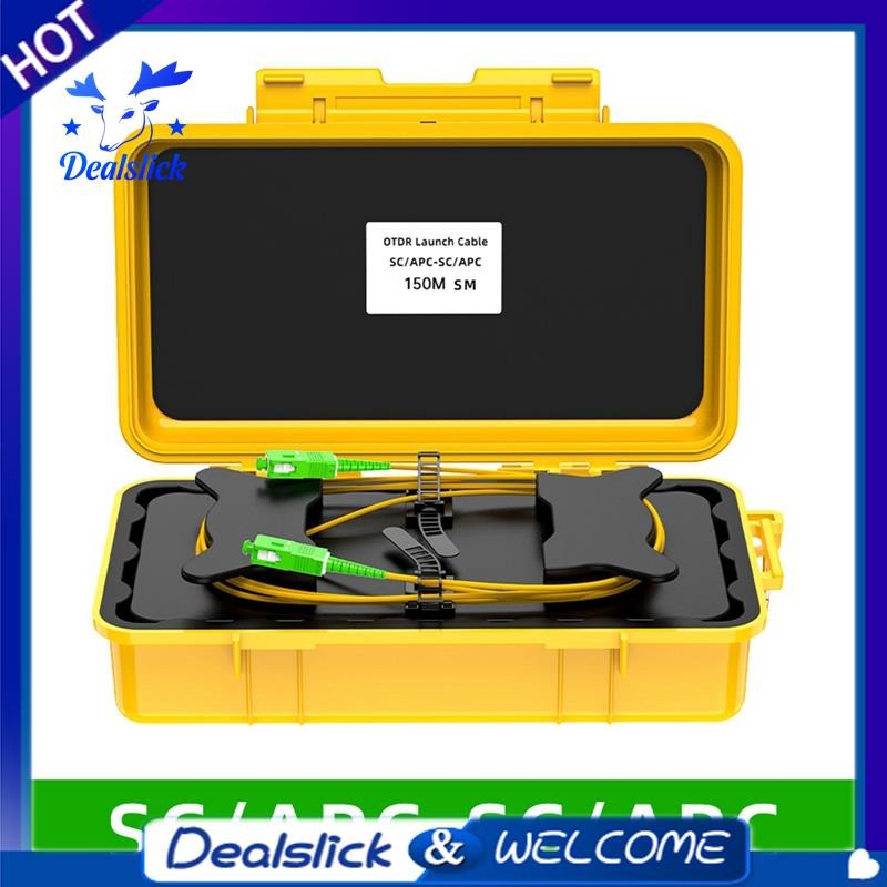 OTDR Transmission Cable Box 150M Fiber Optic Launch Cable Box Dead Spot Eliminator Ring OTDR SC/-SC/
