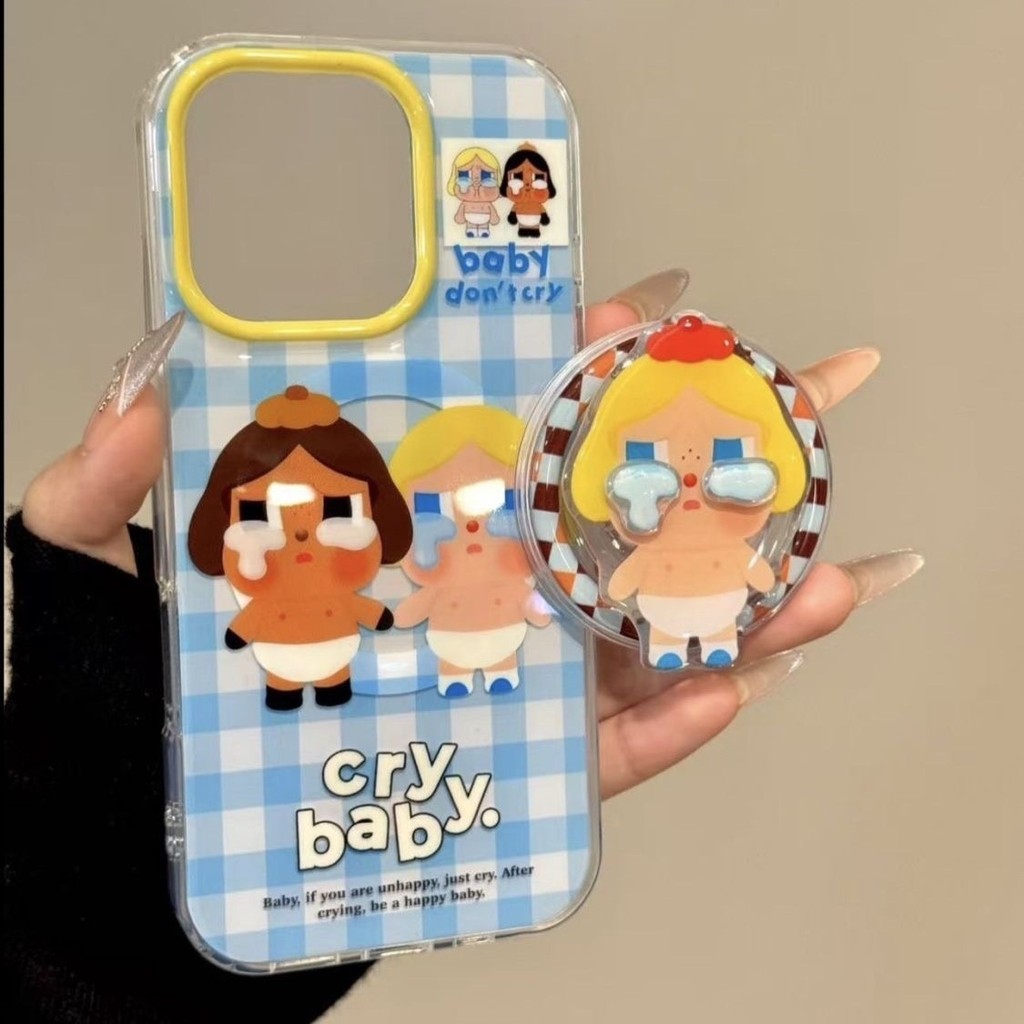 วงเล็บแม่เหล็กร้องไห้เคสโทรศัพท์เด็กเหมาะสําหรับiPhone11/12/13/14/15/16 12Promax 11Promax 12Pro 14pl