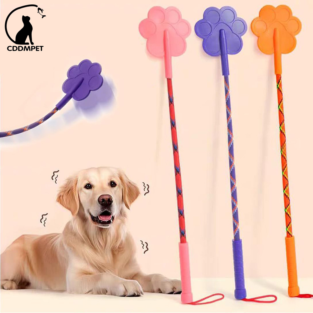 【CDDMPET】42 ซม./62 ซม. ไม้ฝึกสุนัขเสาเครื่องมือฝึกลูกสุนัขแส้พร้อมที่จับกันลื่น