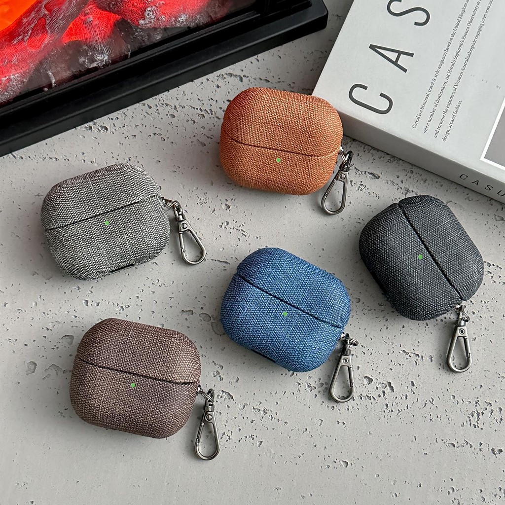 SAMSUNG เคสหรูหราสําหรับSamsung Buds 3 ผ้าPU Galaxy Buds 3 Proหูฟังอุปกรณ์เสริมพร้อมหัวเข็มขัดสําหรั