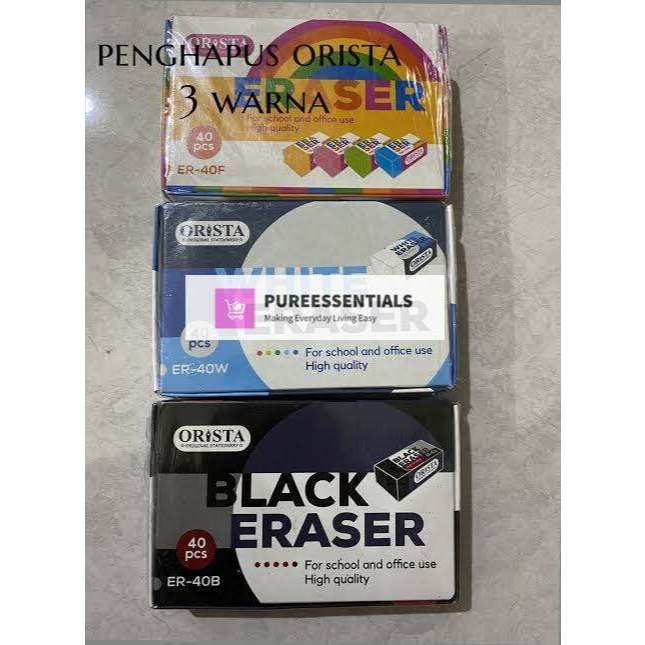 (1 ชิ้น) Orista Brand Pencil Eraser / MyStyle Black / White / Colourful / Orista Eraser / Original Q
