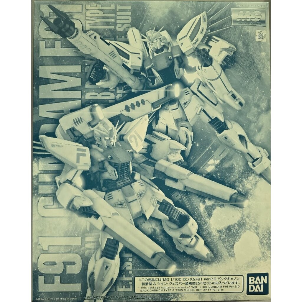 [พร้อมส่ง] Premium Bandai MG 1/100 Gundam F91 Ver. 2.0 Back Cannon Type & Twin V.S.B.R. Set Up Type