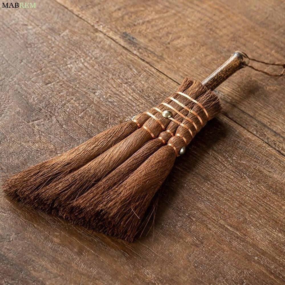 MABREM Asian Whisk Broom, แปรงทําความสะอาดชาไร้น้ํามันธรรมชาติ, เครื่องขัดหม้อมือถือปาล์มขนาดเล็ก In