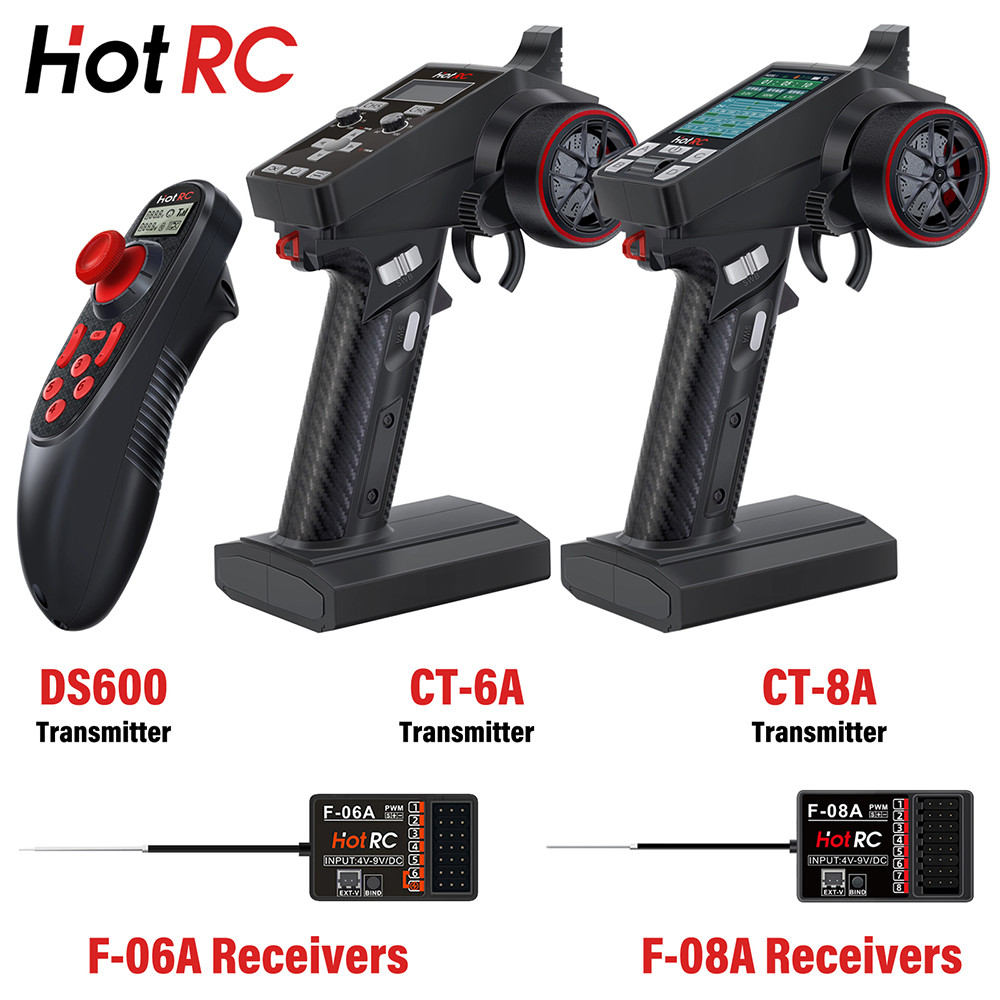HotRC Transmitter CT-6A CT-10A DS600 6CH 8CH 10CH 2.4GHz Radio System Remote Controller