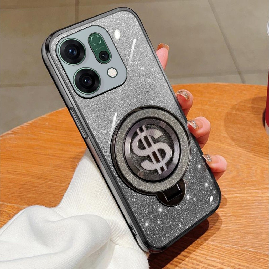 เคสนําเข้า Oppo Reno 14 14F Pro 5G ขาตั้งแวววาว Dollar Ring Magsef เคสโทรศัพท์มือถือ