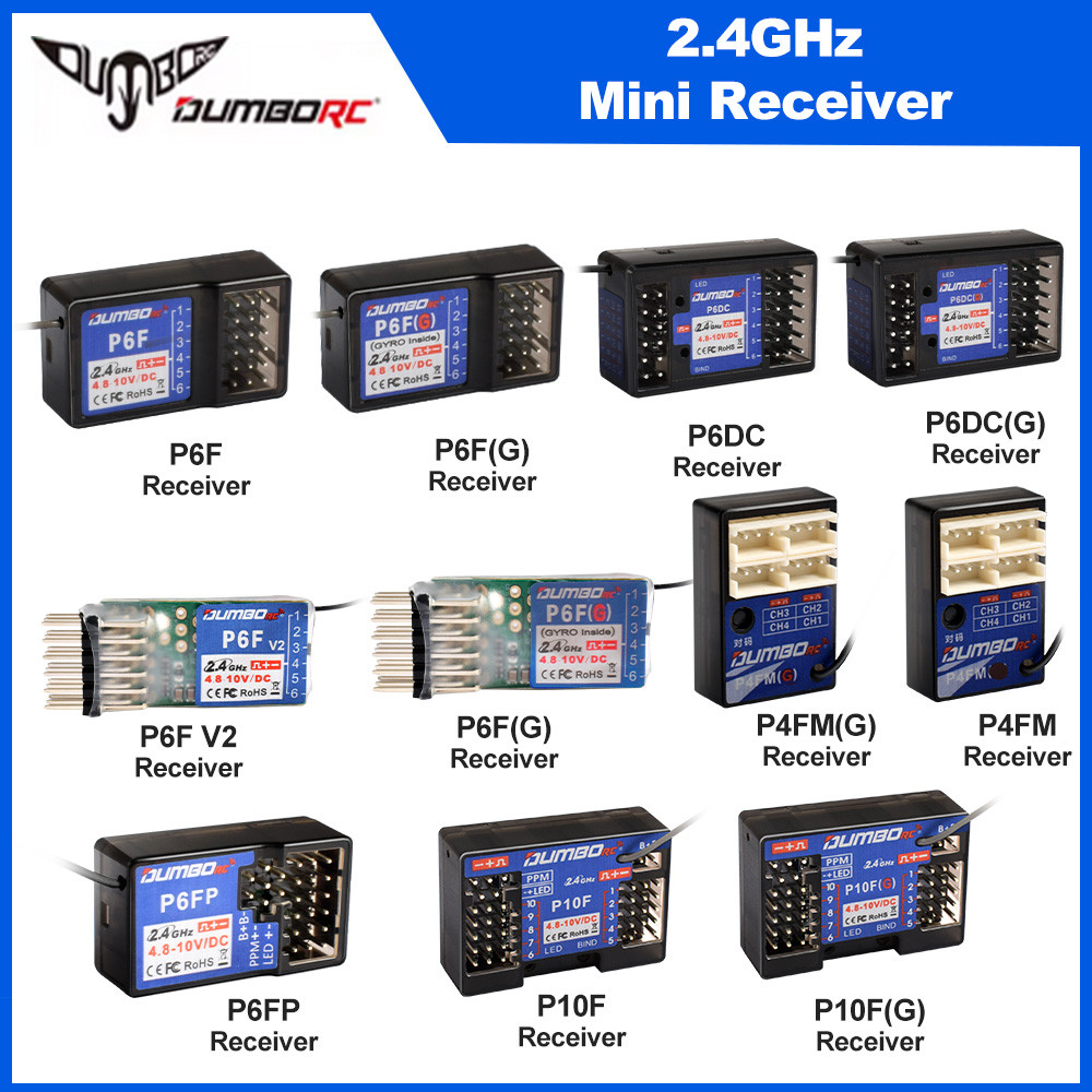 DUMBORC X6F/X6FG/X6DC/X6DCG 2.4G 6CH เครื่องรับสัญญาณวิทยุสําหรับ X4 X5 X6 X6P เครื่องส่งสัญญาณ