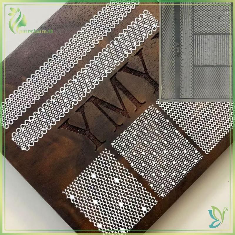 [ความงาม] แม่พิมพ์ซิลิโคนลายลูกไม้ ริบบิ้น 3D สําหรับตกแต่งเล็บ โปร่งใส {ขาย}