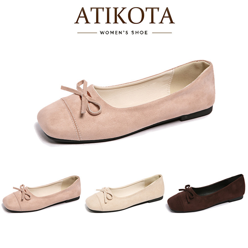 Atikota รองเท้าผู้หญิงแบนรองเท้าแตะแฟชั่นสวยงามอเนกประสงค์สวมใส่สบายรองเท้านางฟ้าน้ำหนักเบา