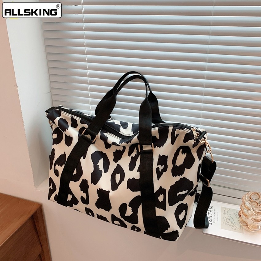 Allsking กระเป๋า สำหรับเดินทาง กระเป๋าใบใหญ่ สำหรับใส่ของ จุของได้เยอะ พกพาสะดวก กระเป๋าผ้า วัสดุทนทาน ผ้าหนา