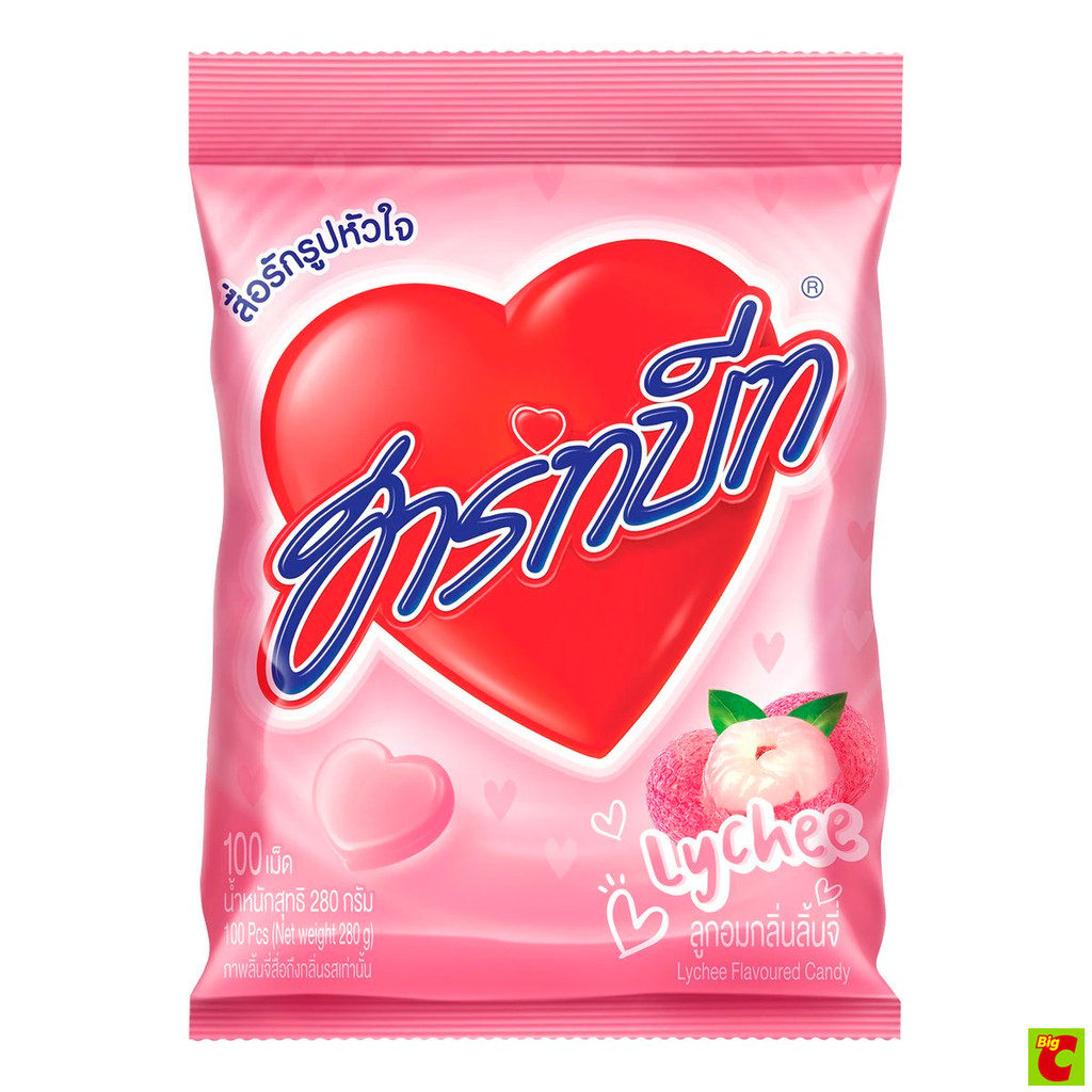 ฮาร์ทบีท ลูกอมรูปหัวใจ รสลิ้นจี่ 280 ก.