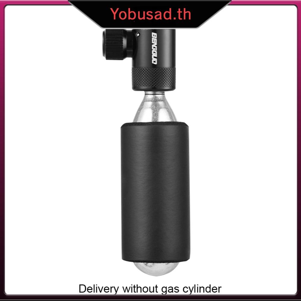 ปั๊มจักรยาน CO2 พกพาพร้อมแขนฉนวน สวิทช์ Schrader และ Valve CO2 อุปกรณ์เสริมจักรยาน