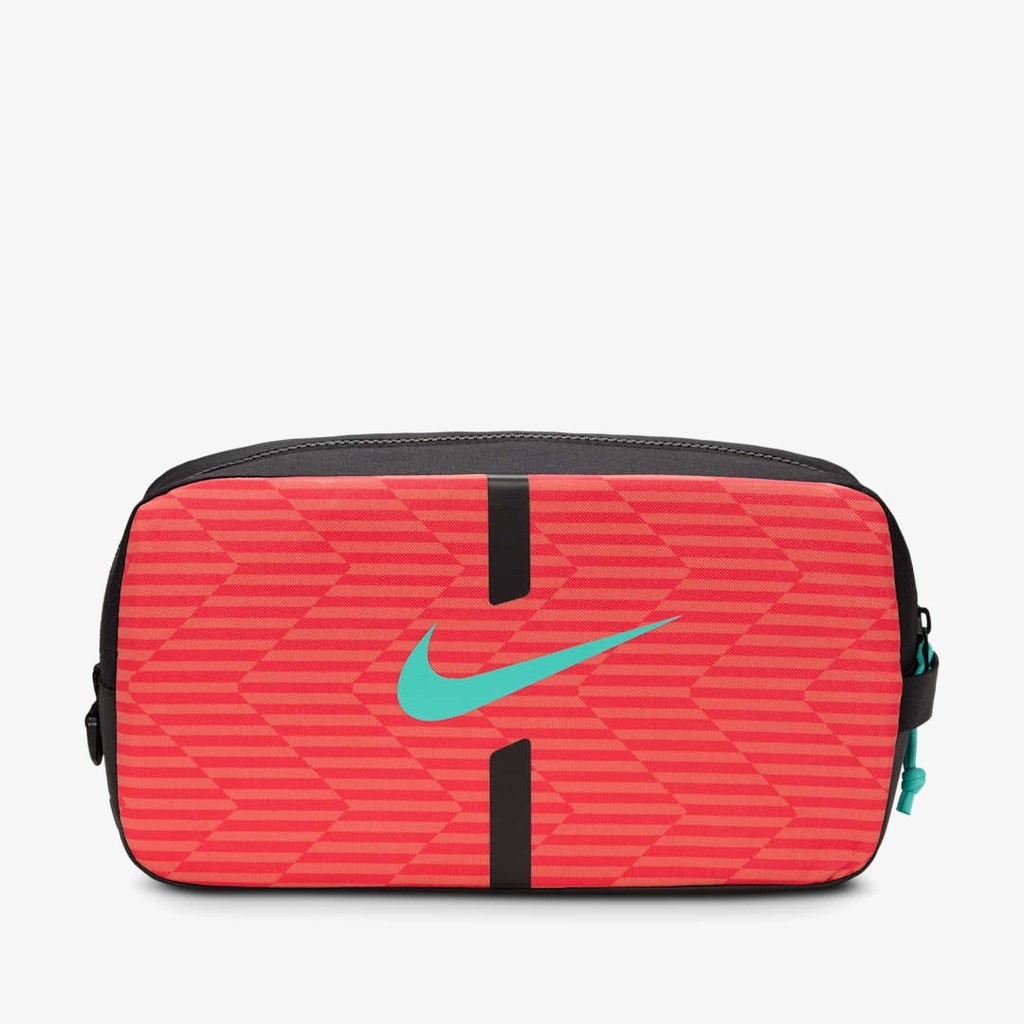 NIKE ACADEMY FOOTBALL SHOE BAG BLACK EMBER GLOW AURORA GREEN DC2648-017
