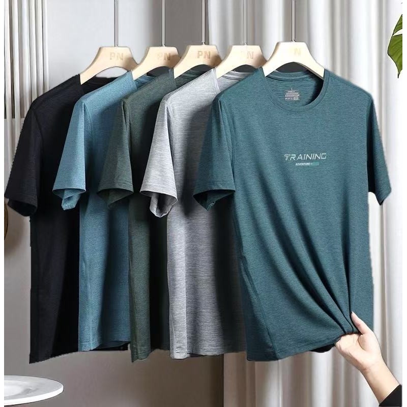 เสื้อยืดติดแอร์   ผ้ายืดIce Silk ไม่ต้องรีด ใส่ได้ทั้งชาย ใส่ได้ทุกโอกาส ทรงสวย กันUV