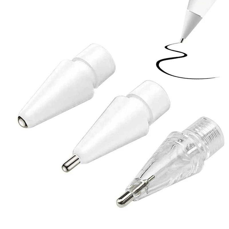 หัวปากกาสไตลัสสำหรับแท็บเล็ตสำหรับ For Pencil 2/1 หัวเปลี่ยนสำหรับ For iPad หัวเปลี่ยนสำหรับการเขียนและการวาดภาพ
