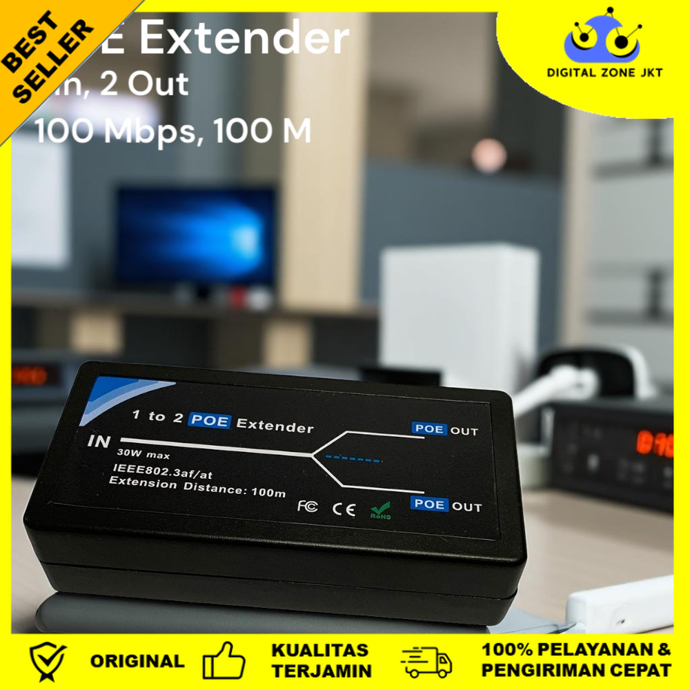Extender 2 Port Output LAN Cables 100Mbps 100M - HK453 [Digital Zone JKT]