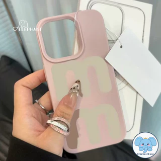 เคสไอโฟน XR สำหรับ IPhone 17 air 13 11 16 15 12 14 Pro Max XR X XS Max 16 7 8 Plus เคสตัวอักษร M การ์ตูนแฟชั่นเรียบง่าย
