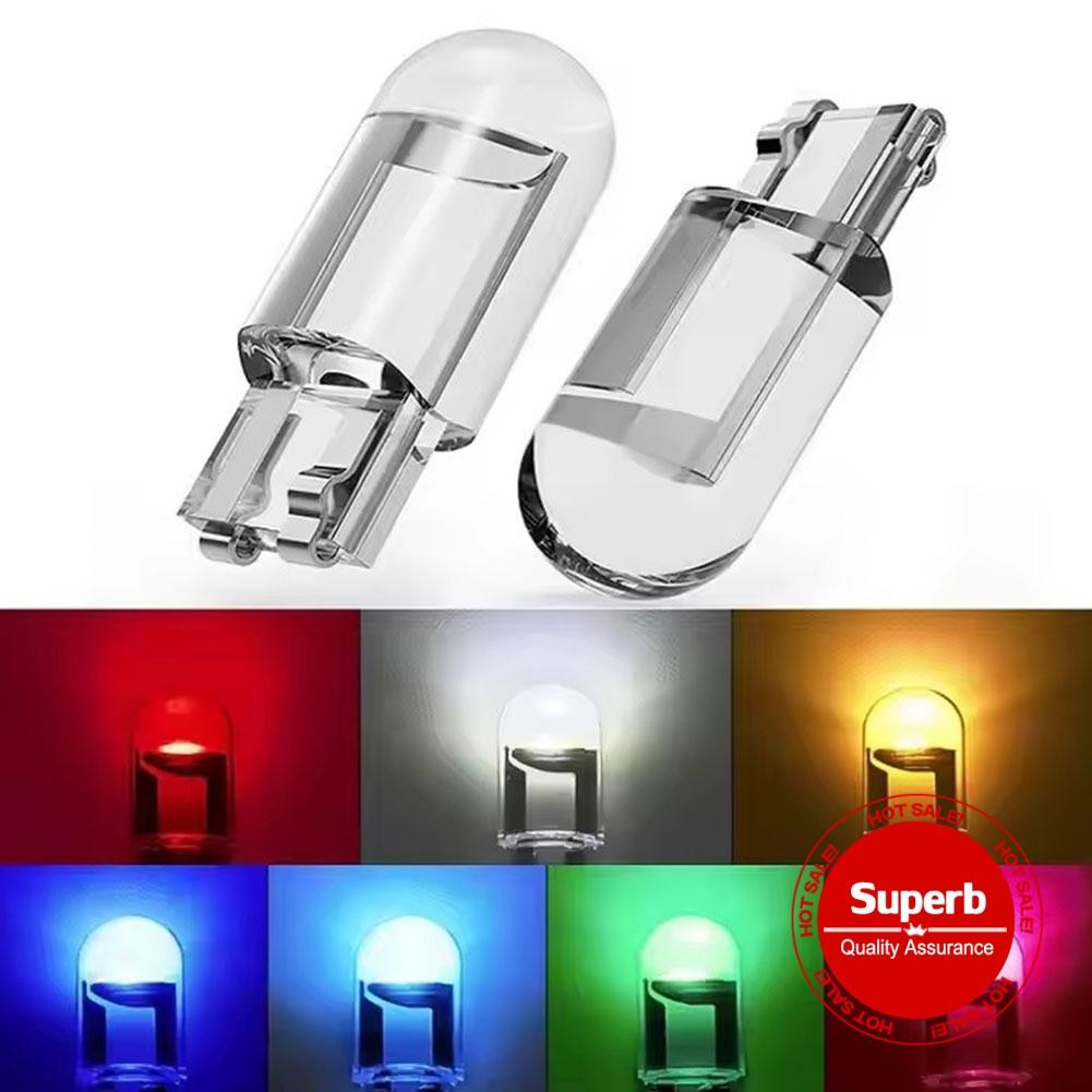 T10 Cob Led หลอดไฟภายในป้ายทะเบียน 6000k 7 สี L6h0