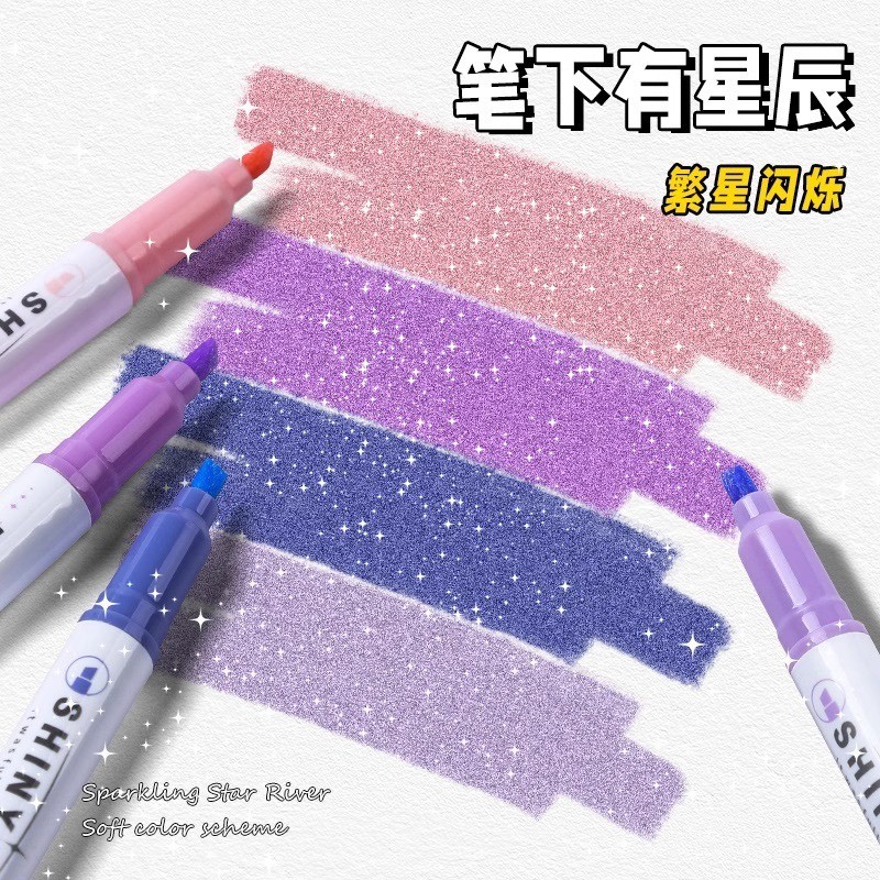 Galaxy Eye Protection Highlighter Shining Marker Key Point นักเรียนเฉพาะ MARKER คู่มือกระพริบหมายเหต