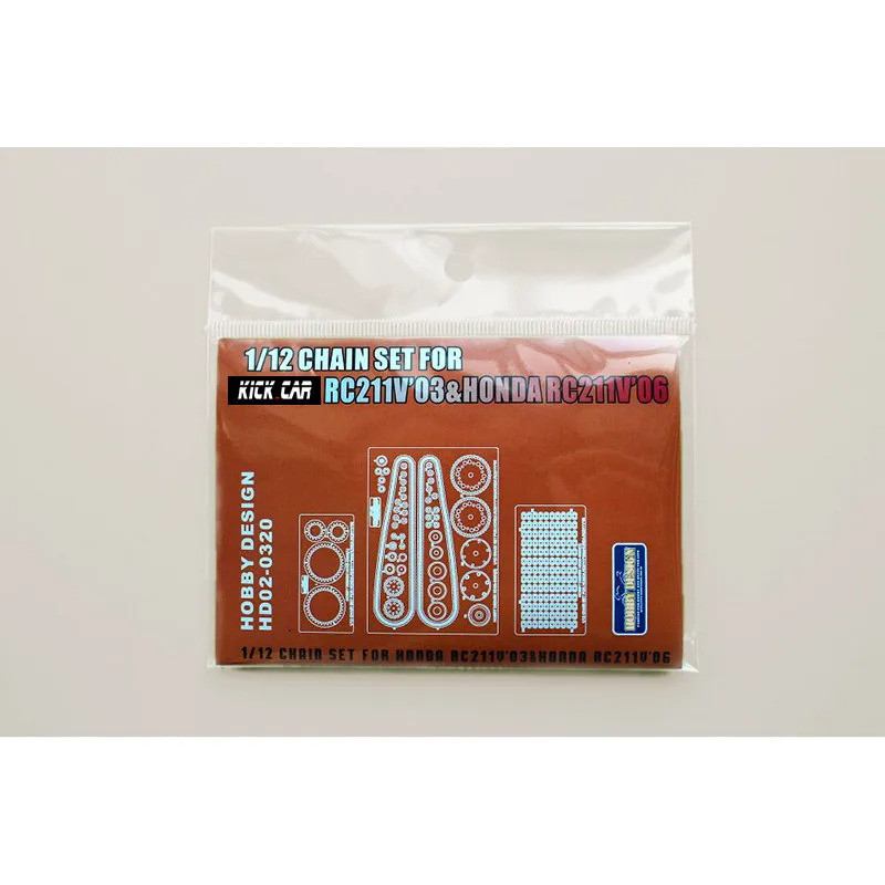 Hobby Design1/12 HD02-0320 ชุดโซ่สําหรับ RC211V "03 & RC211V "06 รุ่นรถการปรับเปลี่ยนโลหะ Hand Made 