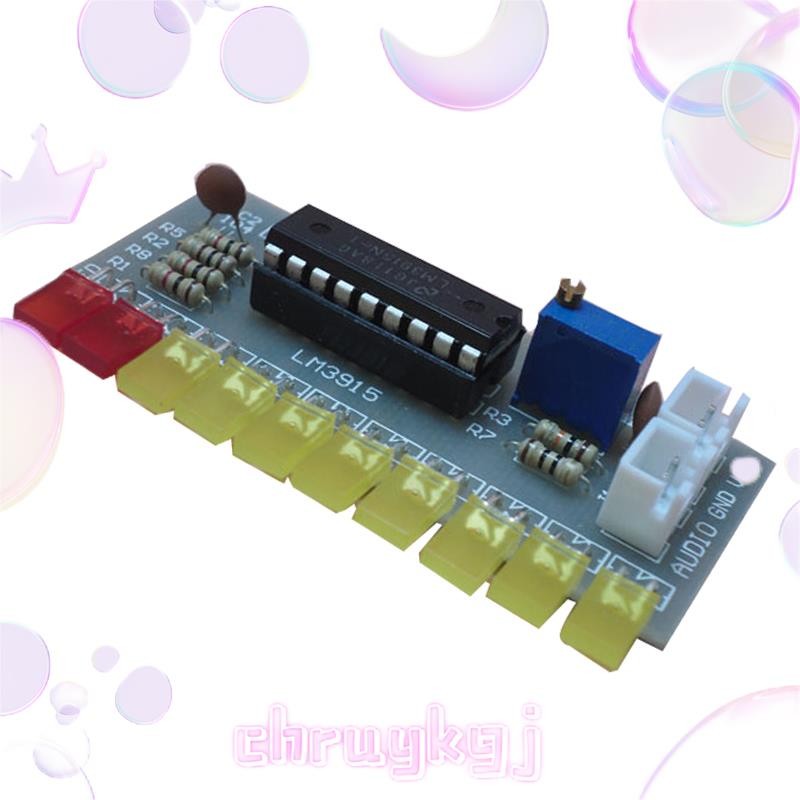 LM3915 ตัวบ่งชี้ระดับเสียง Diy ชุด 10 Led เสียงเครื่องวิเคราะห์สเปกตรัมเสียงชุดตัวบ่งชี้ระดับ Electo