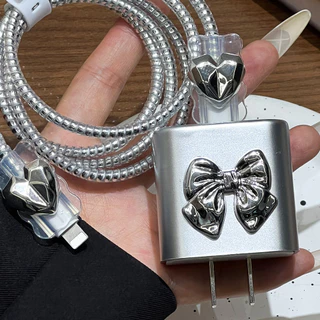 18W / 20W เคสชุดชาร์จสำหรับไอโฟน For Apple Power Adapter ชุดป้องกันสายชาร์จลายการ์ตูนน่ารัก รูปดอกไม้รูปสัตว์ INS