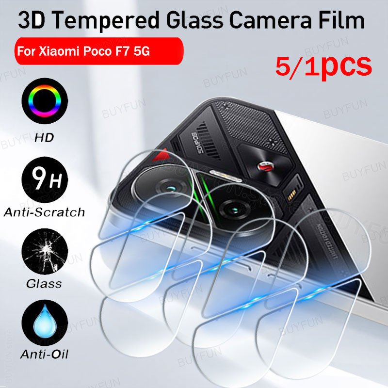 5/3/1PCS For Xiaomi Poco F7 X7 X6 Pro pokophone f7 pocof7 7fpoco 5G Rear Lens Glass 9H Hardness Case Friendly Anti-Scratch Camera Lens Protector