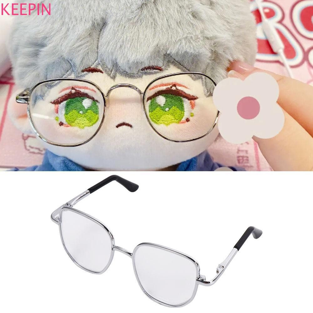 KEEPIN Preppy Cotton Dolls แว่นตา,น่ารักนุ่ม Idol Plush ตุ๊กตาแว่นตา,น่ารักเกาหลี Kpop Kawaii เงินผ้าฝ้ายตุ๊กตาแว่นตาตุ๊กตาอุปกรณ์เสริม