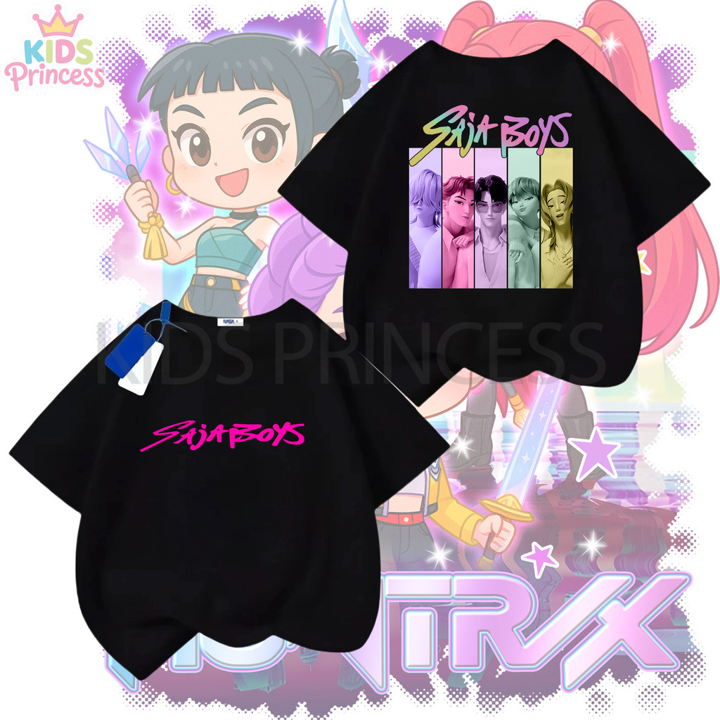 COD (จัดส่งตลอด 24 ชั่วโมง) Kpop Demon Hunters ผ้าฝ้าย 100% เสื้อเชิ้ต 90-150CM N132