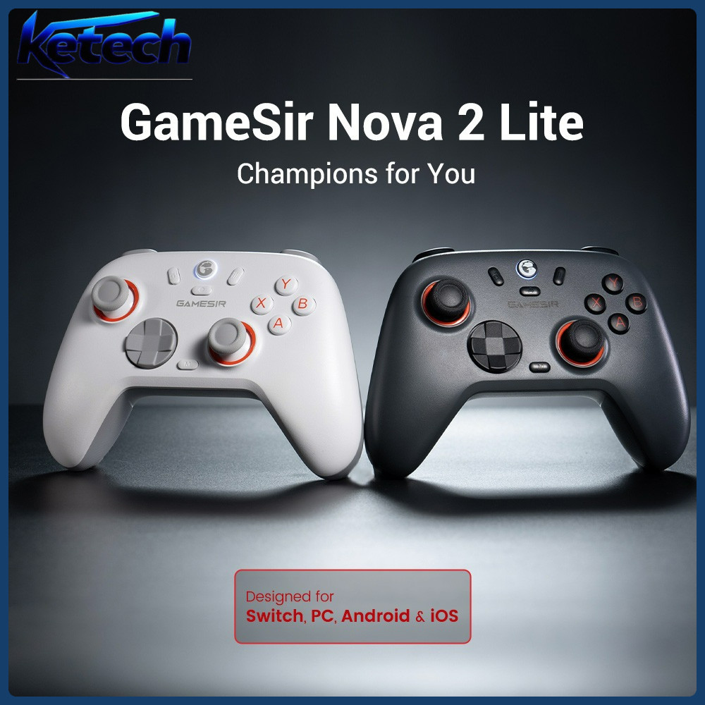 GameSir-Nova 2 Lite คอนโทรลเลอร์ไร้สายอเนกประสงค์ เล่นแบบไม่มีรอยต่อบนสวิตช์, PC & Mobile