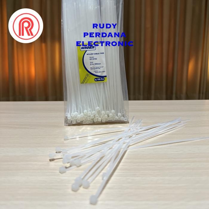 สายไนลอน ZL99 TIE CABLE TIES NYLON 2.5x200MM 2.5 x 200 MM 20 CM WINNER