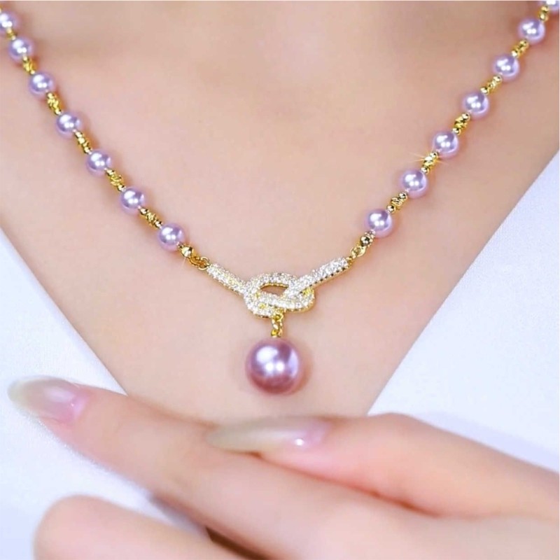 BTF สร้อยคอมุกจําลองอเนกประสงค์ปรับได้สําหรับสวมใส่ทุกวันงานเลี้ยงตอนเย็น