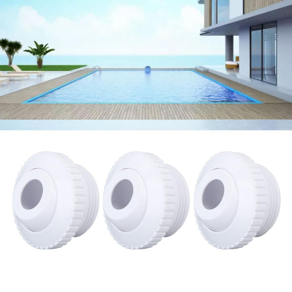 Flow Inlet เจ็ทปรับลูกตาหมุนได้ชิ้นส่วนที่ควบคุมได้ PVC 3PCS สำหรับสระว่ายน้ำสำหรับสระว่ายน้ำ
