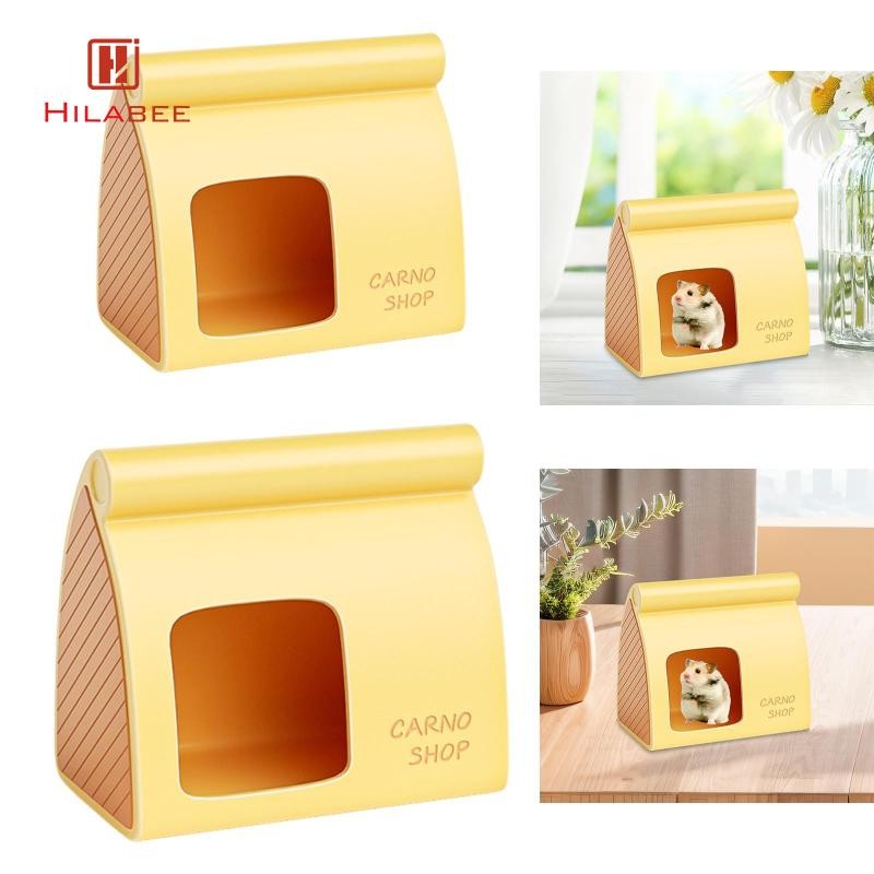 [hilabee] Hamster Habitat Hideout Ceramic Hamster House การ์ตูนน่ารักตกแต่ง