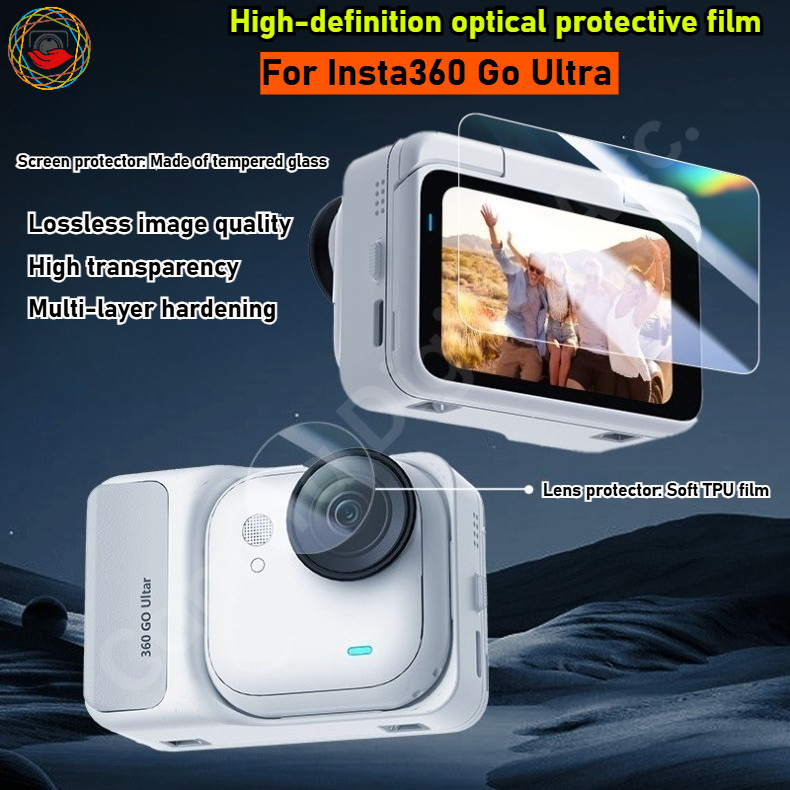 ฟิล์ม HD สําหรับ Insta360 GO Ultra ฟิล์มกันรอยกระจกนิรภัย / เลนส์ฟิล์มไฮโดรเจลฟิล์มป้องกัน