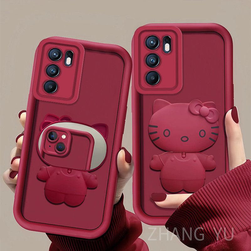 ปลอก OPPO RENO 6 RENO 6Z 5G เคสโทรศัพท์ TPU ใหม่เหมาะสําหรับแมวน่ารักเคสโทรศัพท์พร้อมฝาครอบเลนส์เต็มรูปแบบ Soft Case