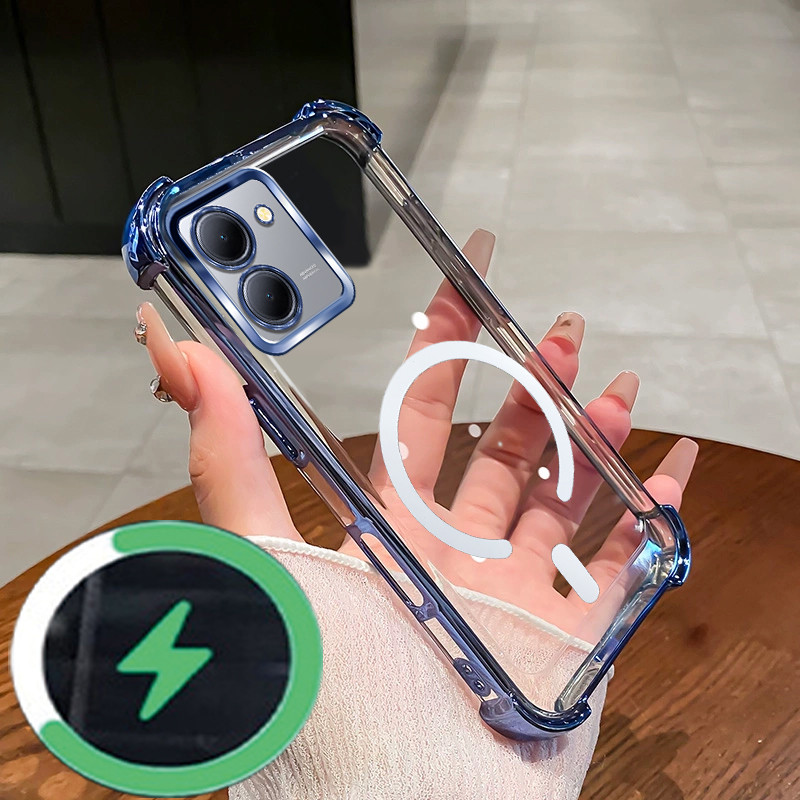 สําหรับ Vivo Y36 Y27S 4G เคสโทรศัพท์ 2025 ใหม่ C-type แผ่นดูดแม่เหล็กกันกระแทกนุ่มกรณี SZ32